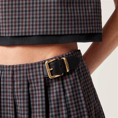 miu miu gingham|Garnet Gingham Check Skirt .